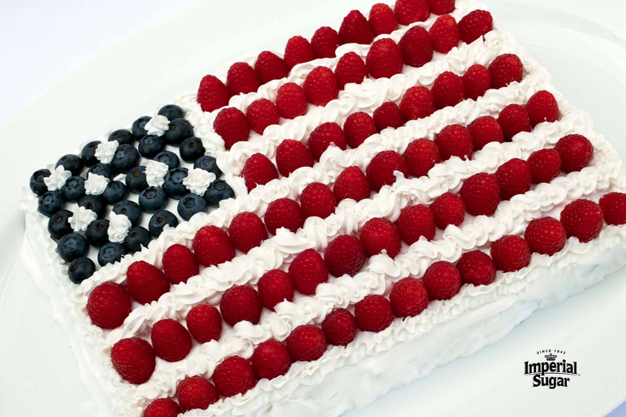 Patriotic American Flag Cake Dixie Crystals   Patriotic American Flag Cake Imperial 